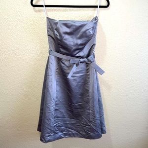👗Strapless A-line silver dress size M
